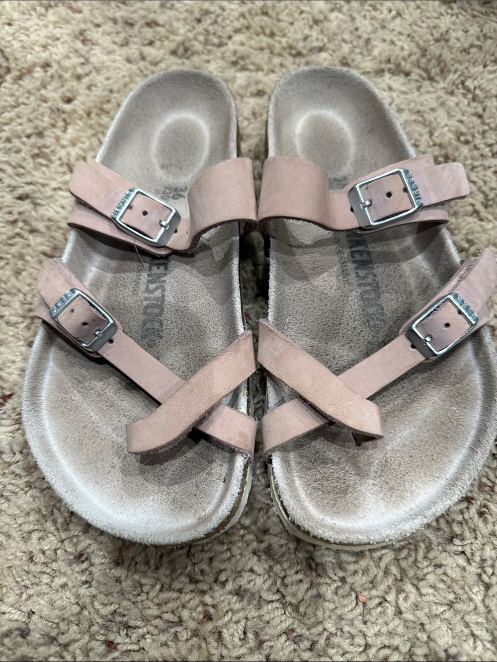 Birkenstock Kids Light Pink Double-Buckle Crisscross Sandals